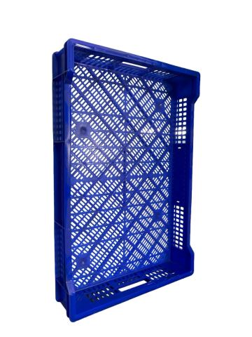 60x40x10 Perforated Plastic Crate with Terrace
