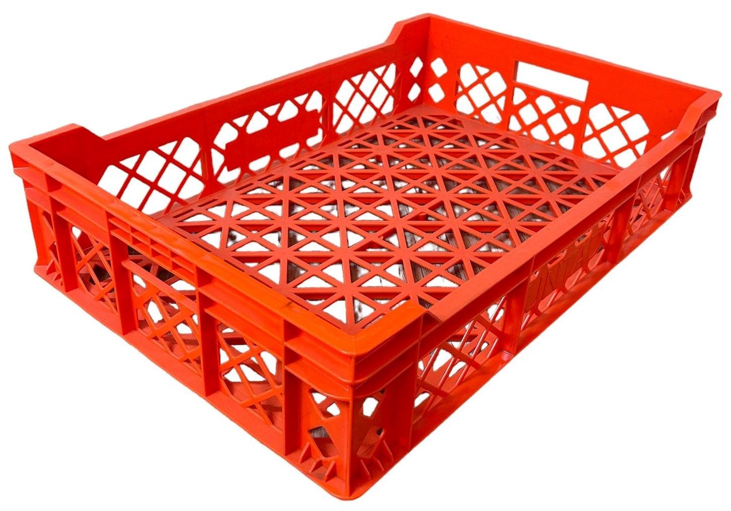 60x40x13 Big Hole Perforated Plastic Crate with Terrace