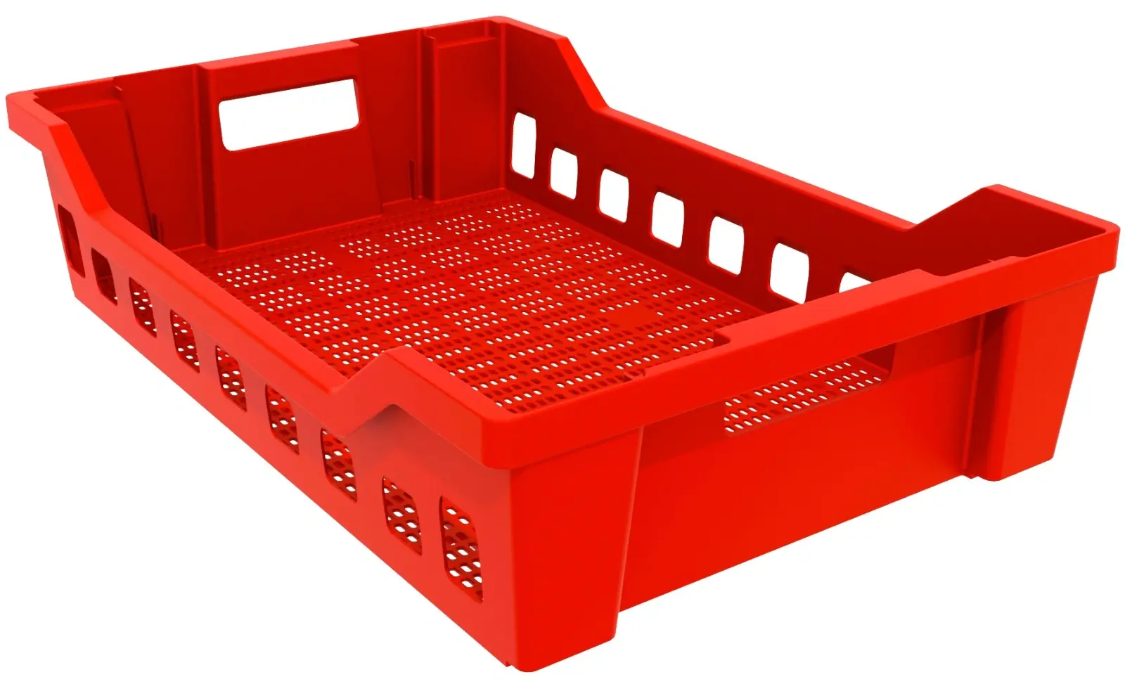 60x40x14 Stack&Nest Plastic Crate ( Perforated Bottom )