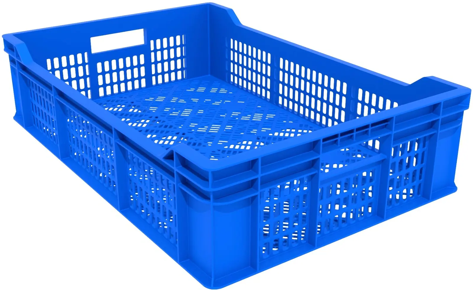 60x40x15 Perforated Plastic Crate with Terrace