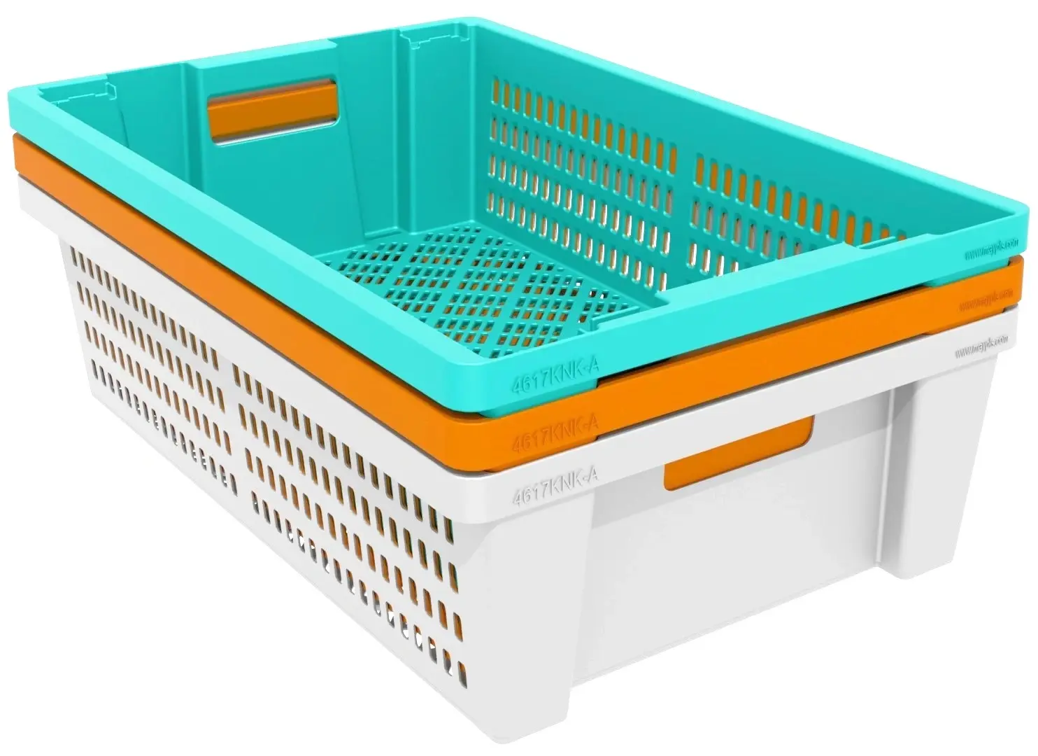 60x40x17 Stack&Nest Plastic Crate ( Perforated Bottom )