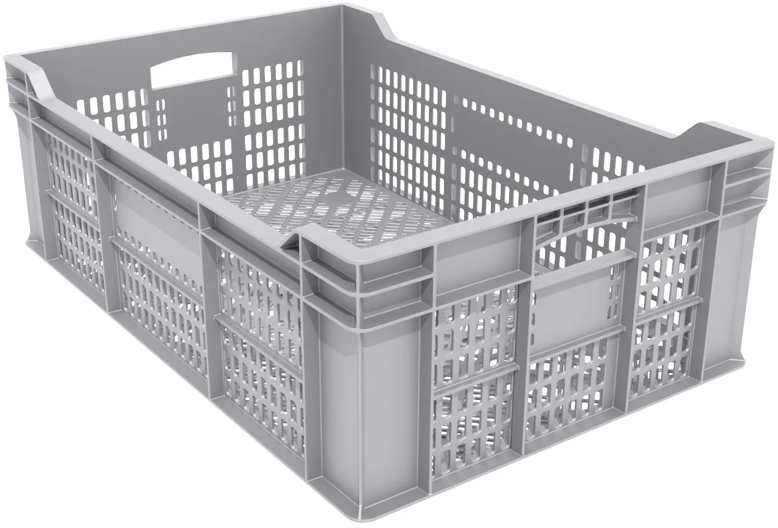 60x40x20 Perforated Plastic Crate with Terrace