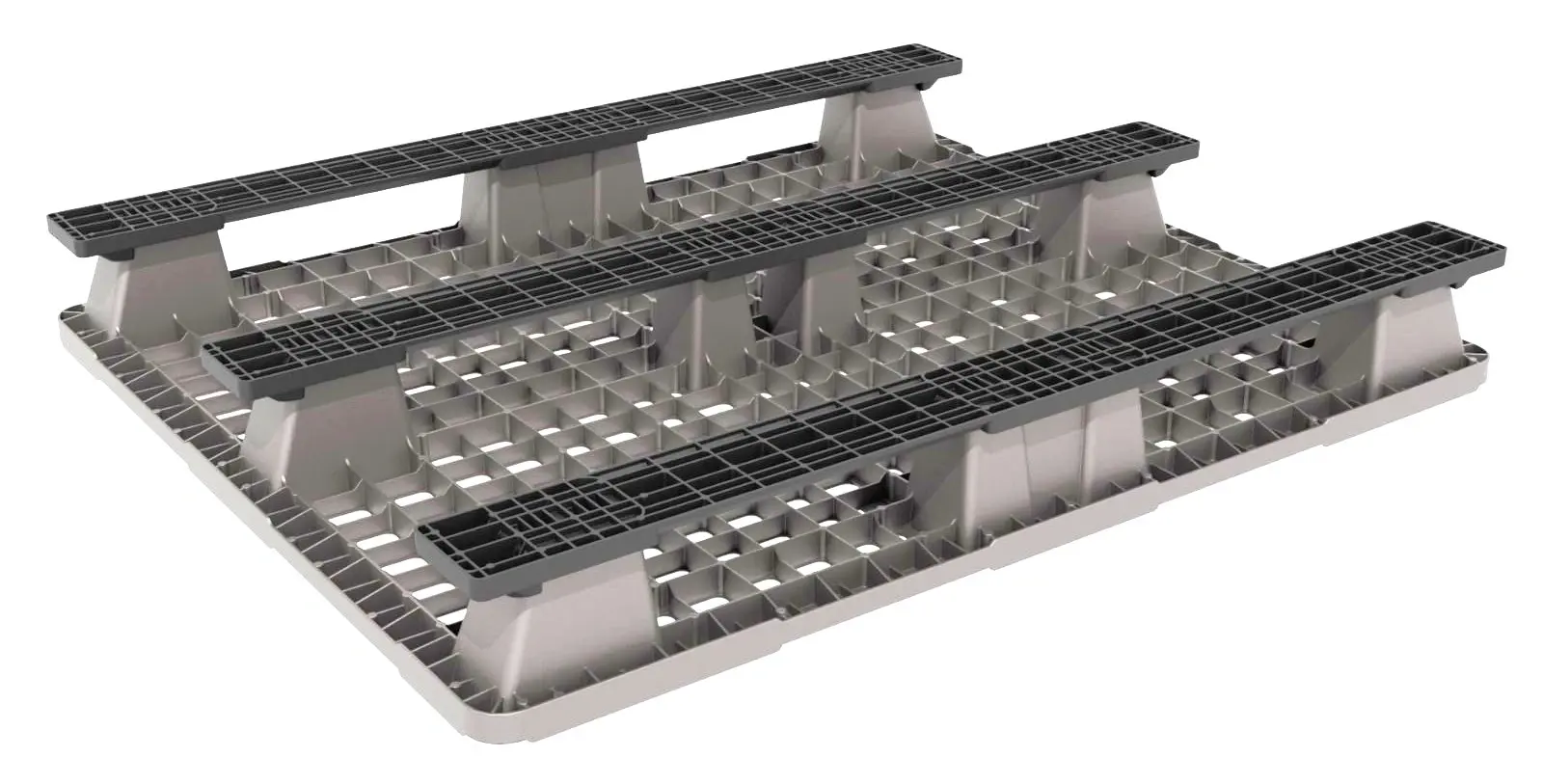 120x80 Plastic Export Pallet 3 Runners